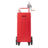 VEVOR 30 Gallon Fuel Gas Caddy, Carbon Steel, Portable Fuel Transfer Storage Tank with Manual Pump and 4 Wheels, Gasoline Diesel Can Container, for Cars, Lawn Mowers, ATVs, Boats, Motorcycles, Red
