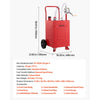 VEVOR 20 Gallon Fuel Gas Caddy, Carbon Steel, Portable Fuel Transfer Storage Tank with Manual Pump & Rolling Wheels, Gasoline Diesel Can Container, for Cars, Lawn Mowers, ATVs, Boats, Motorcycles, Red
