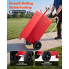 VEVOR 30 Gallon Fuel Gas Caddy, Carbon Steel, Portable Fuel Transfer Storage Tank with Manual Pump & 2 Wheels, Gasoline Diesel Can Container, for Cars, Lawn Mowers, ATVs, Boats, Motorcycles, Red