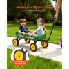 VEVOR Pull-Along Wagon for Kids, 39 inch Toddler Wagons, Supports up to 176 lbs, All-Terrain Wagons with Handle, Utility Wagon Cart Birthday Present for Kids Gardening Beach Camping, Green