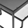 VEVOR Coffee Table, Modern Tempered Glass Coffee Table with Lighting, 2 Tiers Rectangle Glass Center Desk with Open Storage, Minimalist Metal Accent End Desk for Living Room, Office, Easy Assembly