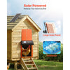 VEVOR Automatic Chicken Coop Door, Solar & Battery Powered Chicken Door with LCD Display, Remote Control, Light Sensor & Timer, Anti-Pinch Security, Aluminum Alloy Chick Run Gate Opener, Orange