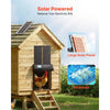 VEVOR Automatic Chicken Coop Door, Solar & Battery Powered Chicken Door with LCD Display, Remote Control, Light Sensor & Timer, Anti-Pinch Security, Aluminum Alloy Chick Run Gate Opener, Black