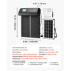 VEVOR Automatic Chicken Coop Door, Solar & Battery Powered Chicken Door with LCD Display, Remote Control, Light Sensor & Timer, Anti-Pinch Security, Aluminum Alloy Chick Run Gate Opener, Black
