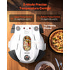 VEVOR Pizza Oven, 12 in Electric Pizza Maker, 1200W Electric Pizzas Cooker with Cordierite Stone, 5-Mode Temperature Control, Viewing Window for Precise Cooking, Heats up to 788 ˚F, for Home (White)