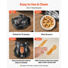 VEVOR Pizza Oven, 12 in Electric Pizza Maker, 1200W Electric Pizzas Cooker with Cordierite Stone, 5-Mode Temperature Control, Viewing Window for Precise Cooking, Heats up to 788 ˚F, for Home (Black)