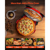 VEVOR Pizza Oven, 12 in Electric Pizza Maker, 1200W Electric Pizzas Cooker with Cordierite Stone, 5-Mode Temperature Control, Viewing Window for Precise Cooking, Heats up to 788 ˚F, for Home (Red)