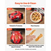 VEVOR Pizza Oven, 12 in Electric Pizza Maker, 1200W Electric Pizzas Cooker with Cordierite Stone, 5-Mode Temperature Control, Viewing Window for Precise Cooking, Heats up to 788 ˚F, for Home (Red)