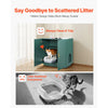 VEVOR Cat Litter Box Enclosure, 31.5 in Hidden Litter Box Cabinet, Wooden Indoor Cat Washroom with Ventilated Holes, Double-Door Kitty Pet House Furniture, End Side Table Fit Most Litterboxes