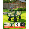 VEVOR Pull-Along Wagon for Kids, 39 in Toddler Wagons with Foldable Wooden Panel & Handle, Supports up to 551 lbs, 10" All-Terrain Tires, Utility Wagon Cart Birthday Present for Kids Gardening Beach