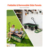 VEVOR Pull-Along Wagon for Kids, 39 in Toddler Wagons with Foldable Wooden Panel & Handle, Supports up to 551 lbs, 10" All-Terrain Tires, Utility Wagon Cart Birthday Present for Kids Gardening Beach