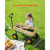 VEVOR Pull-Along Wagon for Kids, 39 inch Toddler Wagons with Wooden Panels & Handle, Supports up to 330 lbs, All-Terrain Utility Wagon Cart Birthday Present for Kids Gardening Beach, Green
