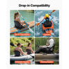 VEVOR Kayak Seat, 1 Pack 1.3" Raised Height, Universal Foldable Canoe Seat with Adjustable Back Support, Adjustable Straps, and Aluminum Alloy Frame for Sit-on-Top/Fishing/Inflatable Kayaks & Canoes