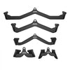 VEVOR LAT Pulldown Attachments, Cable Machine Rowing T-bar V-bar 5 Set, Tricep Pull Down Bar, Back Strength Training Rubber Coated Handle Grip, Bicep Curl Tricep Lat Pulldown Bar for Home Gym Fitness