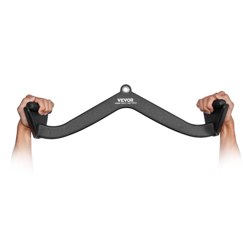 VEVOR LAT Pulldown Attachment, Cable Machine Rowing V-bar Attachment, Tricep Pull Down Bar, Back Strength Training Rubber Coated Handle Grip, Bicep Curl Tricep Lat Pulldown Bar for Home Gym Fitness