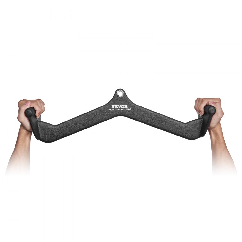 VEVOR LAT Pulldown Attachment, Cable Machine Rowing V-bar Attachment, Tricep Pull Down Bar, Back Strength Training Rubber Coated Handle Grip, Bicep Curl Tricep Lat Pulldown Bar for Home Gym Fitness