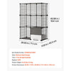 VEVOR Cat Cage 3-Tier 28"x17.91"x40.98" DIY Cat Playpen with Litter Box, Indoor Enclosure Detachable Metal Wire Kennel Crate, Large Exercise Place Ideal for 1-2 Cats, Kittens and Small Animals, Black