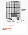 VEVOR Cat Cage 3-Tier 28"x17.91"x40.98" DIY Cat Playpen with Litter Box, Indoor Enclosure Detachable Metal Wire Kennel Crate, Large Exercise Place Ideal for 1-2 Cats, Kittens and Small Animals, Black