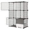 VEVOR Cat Cage 3-Tier 28"x17.91"x40.98" DIY Cat Playpen with Litter Box, Indoor Enclosure Detachable Metal Wire Kennel Crate, Large Exercise Place Ideal for 1-2 Cats, Kittens and Small Animals, Black