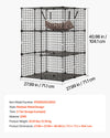 VEVOR Cat Cage 3-Tier 27.99"x27.99"x40.98" DIY Cat Playpen with Hammock, Indoor Enclosure Detachable Metal Wire Kennel Crate, Large Exercise Place Ideal for 1-2 Cats, Kittens and Small Animals, Black