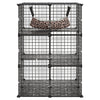 VEVOR Cat Cage 3-Tier 27.99"x27.99"x40.98" DIY Cat Playpen with Hammock, Indoor Enclosure Detachable Metal Wire Kennel Crate, Large Exercise Place Ideal for 1-2 Cats, Kittens and Small Animals, Black