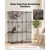 VEVOR Cat Cage 3-Tier 28"x13.98"x40.98" DIY Cat Playpen Indoor Enclosure, Detachable Metal Wire Kennel Crate, Large Exercise Place Ideal for 1-2 Cats, Kittens, Rabbits, Ferrets & Small Animals, Black