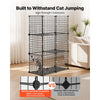 VEVOR Cat Cage 3-Tier 28"x13.98"x40.98" DIY Cat Playpen Indoor Enclosure, Detachable Metal Wire Kennel Crate, Large Exercise Place Ideal for 1-2 Cats, Kittens, Rabbits, Ferrets & Small Animals, Black