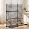 VEVOR Cat Cage 3-Tier 28"x13.98"x40.98" DIY Cat Playpen Indoor Enclosure, Detachable Metal Wire Kennel Crate, Large Exercise Place Ideal for 1-2 Cats, Kittens, Rabbits, Ferrets & Small Animals, Black