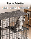 VEVOR Cat Cage 3-Tier 28"x13.98"x40.98" DIY Cat Playpen Indoor Enclosure, Detachable Metal Wire Kennel Crate, Large Exercise Place Ideal for 1-2 Cats, Kittens, Rabbits, Ferrets & Small Animals, Black