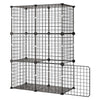 VEVOR Cat Cage 3-Tier 28"x13.98"x40.98" DIY Cat Playpen Indoor Enclosure, Detachable Metal Wire Kennel Crate, Large Exercise Place Ideal for 1-2 Cats, Kittens, Rabbits, Ferrets & Small Animals, Black