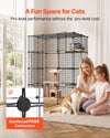VEVOR Cat Cage 4-Tier 40.98"x27.99"x55" DIY Cat Playpen Indoor Enclosure, Detachable Metal Wire Kennel Crate with 4 Doors, Large Exercise Place Ideal for 1-2 Cats, Kittens and Small Animals, Black