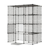 VEVOR Cat Cage 4-Tier 40.98"x27.99"x55" DIY Cat Playpen Indoor Enclosure, Detachable Metal Wire Kennel Crate with 4 Doors, Large Exercise Place Ideal for 1-2 Cats, Kittens and Small Animals, Black