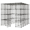VEVOR Cat Cage 4-Tier 55"x55"x55" Large DIY Cat Playpen Indoor Enclosure, Detachable Metal Wire Kennel Crate with 3 Doors & Locks, Exercise Place Ideal for 2-3 Cats, Kittens and Small Animals, Black