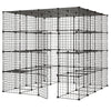 VEVOR Cat Cage 4-Tier 55"x55"x55" Large DIY Cat Playpen Indoor Enclosure, Detachable Metal Wire Kennel Crate with 3 Doors & Locks, Exercise Place Ideal for 2-3 Cats, Kittens and Small Animals, Black