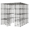 VEVOR Cat Cage 4-Tier 55"x55"x55" Large DIY Cat Playpen Indoor Enclosure, Detachable Metal Wire Kennel Crate with 3 Doors & Locks, Exercise Place Ideal for 2-3 Cats, Kittens and Small Animals, Black