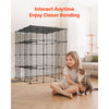 VEVOR Cat Cage 4-Tier 40.98"x40.98"x55" DIY Cat Playpen Indoor Enclosure, Detachable Metal Wire Kennel Crate with 4 Doors, Large Exercise Place Ideal for 2-3 Cats, Kittens and Small Animals, Black
