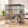 VEVOR Cat Cage 4-Tier 40.98"x40.98"x55" DIY Cat Playpen Indoor Enclosure, Detachable Metal Wire Kennel Crate with 4 Doors, Large Exercise Place Ideal for 2-3 Cats, Kittens and Small Animals, Black