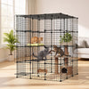 VEVOR Cat Cage 4-Tier 40.98"x40.98"x55" DIY Cat Playpen Indoor Enclosure, Detachable Metal Wire Kennel Crate with 4 Doors, Large Exercise Place Ideal for 2-3 Cats, Kittens and Small Animals, Black