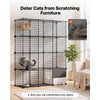 VEVOR Cat Cage 4-Tier 40.98"x13.98"x55" DIY Cat Playpen with Litter Box, Indoor Enclosure Detachable Metal Wire Kennel Crate, Large Exercise Place for 1-2 Cats, Kittens, Ferrets & Small Animals, Black