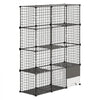 VEVOR Cat Cage 4-Tier 40.98"x13.98"x55" DIY Cat Playpen with Litter Box, Indoor Enclosure Detachable Metal Wire Kennel Crate, Large Exercise Place for 1-2 Cats, Kittens, Ferrets & Small Animals, Black