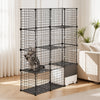 VEVOR Cat Cage 4-Tier 40.98"x13.98"x55" DIY Cat Playpen with Litter Box, Indoor Enclosure Detachable Metal Wire Kennel Crate, Large Exercise Place for 1-2 Cats, Kittens, Ferrets & Small Animals, Black