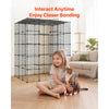 VEVOR Cat Cage 5-Tier 55"x40.98"x68.98" DIY Cat Playpen Indoor Enclosure, Detachable Metal Wire Kennel Crate with 5 Doors, Large Exercise Place Ideal for 2-3 Cats, Kittens and Small Animals, Black
