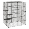 VEVOR Cat Cage 5-Tier 55"x40.98"x68.98" DIY Cat Playpen Indoor Enclosure, Detachable Metal Wire Kennel Crate with 5 Doors, Large Exercise Place Ideal for 2-3 Cats, Kittens and Small Animals, Black