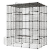 VEVOR Cat Cage 5-Tier 55"x40.98"x68.98" DIY Cat Playpen Indoor Enclosure, Detachable Metal Wire Kennel Crate with 5 Doors, Large Exercise Place Ideal for 2-3 Cats, Kittens and Small Animals, Black
