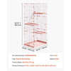 VEVOR Cat Cage 4-Tier 33.07"x23.82"x64.37" DIY Cat Playpen with Ladders, Indoor Enclosure Detachable Metal Wire Kennel Crate, Large Exercise Place for 1-2 Cats, Kittens, Ferrets & Small Animals, Pink