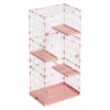 VEVOR Cat Cage 4-Tier 33.07"x23.82"x64.37" DIY Cat Playpen with Ladders, Indoor Enclosure Detachable Metal Wire Kennel Crate, Large Exercise Place for 1-2 Cats, Kittens, Ferrets & Small Animals, Pink