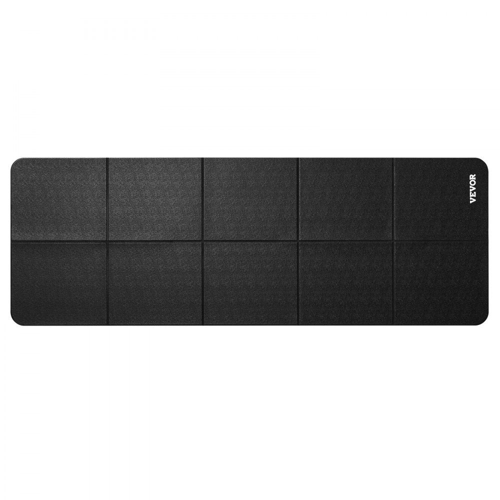 VEVOR Foldable Walking Pad Treadmill Mat, 1/4" Thick, 24" x 68" Exercise Equipment Mat for Elliptical on Carpet Hardwood Floor, High Density PVC Floor Protector, Waterproof and Non-slip for Home Gym