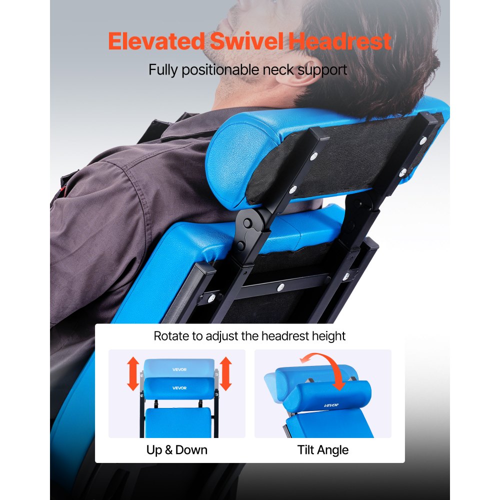 VEVOR 48 in Height Adjustable Mechanic Creeper, 570 lbs Under Car Rolling Garage Creeper Seat with Adjustable Backrest & Headrest, Padded Shop Chair for Auto & Aircraft Repair