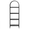 VEVOR Metal Bookshelf, 4-Tier Arched Industrial Bookshelf, Small Rustic Vintage Storage Bookcase with Open Shelves, Freestanding Display Shelving Unit Storage Rack, for Living room, Bedroom & Office