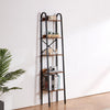VEVOR Metal Bookshelf, 5-Tier Industrial Bookshelf, Tall Narrow Rustic Vintage Storage Bookcase with Open Shelves, Freestanding Display Shelving Unit Storage Rack, for Living room, Bedroom & Office